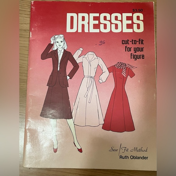 1970’s Vintage Sew/Fit Method DRESSES Cut to Fit Your Figure Ruth Oblander.